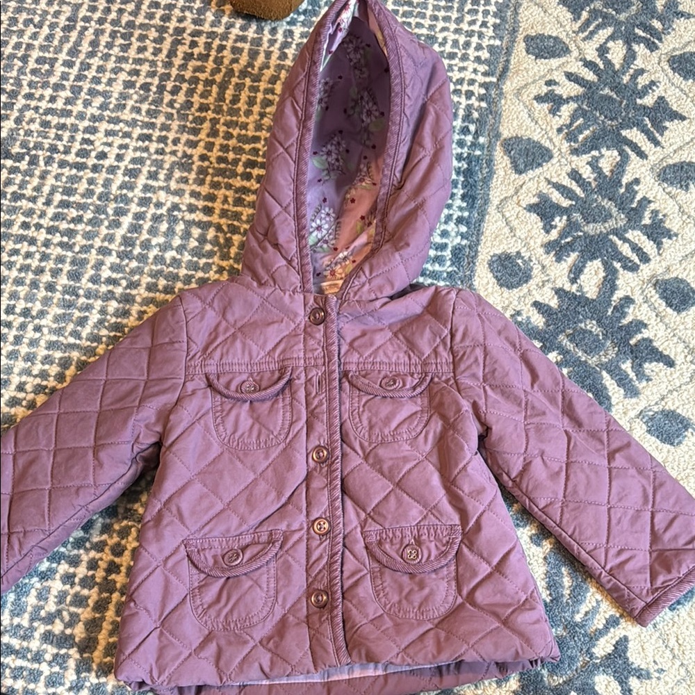 Purple Quilted Kids Jacket